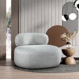 Venti Grey Boucle Fabric Chair 140Grey-C Meridian Furniture