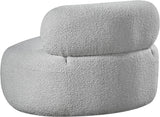 Venti Grey Boucle Fabric Chair 140Grey-C Meridian Furniture