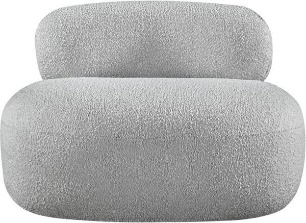 Venti Grey Boucle Fabric Chair 140Grey-C Meridian Furniture