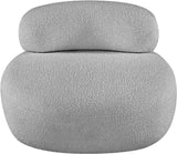 Venti Grey Boucle Fabric Chair 140Grey-C Meridian Furniture