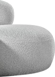 Venti Grey Boucle Fabric Chair 140Grey-C Meridian Furniture