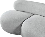 Venti Grey Boucle Fabric Loveseat 140Grey-L Meridian Furniture