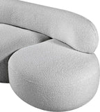 Venti Grey Boucle Fabric Loveseat 140Grey-L Meridian Furniture