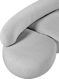 Venti Grey Boucle Fabric Loveseat 140Grey-L Meridian Furniture