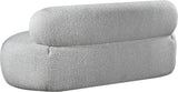 Venti Grey Boucle Fabric Loveseat 140Grey-L Meridian Furniture