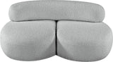 Venti Grey Boucle Fabric Loveseat 140Grey-L Meridian Furniture