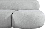 Venti Grey Boucle Fabric Loveseat 140Grey-L Meridian Furniture