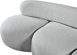 Venti Grey Boucle Fabric Sofa 140Grey-S Meridian Furniture