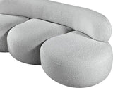 Venti Grey Boucle Fabric Sofa 140Grey-S Meridian Furniture