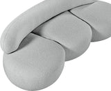 Venti Grey Boucle Fabric Sofa 140Grey-S Meridian Furniture