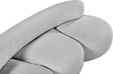 Venti Grey Boucle Fabric Sofa 140Grey-S Meridian Furniture