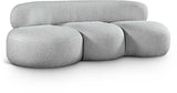 Venti Grey Boucle Fabric Sofa 140Grey-S Meridian Furniture