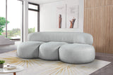 Venti Grey Boucle Fabric Sofa 140Grey-S Meridian Furniture