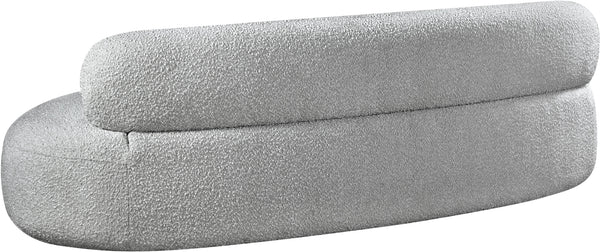 Venti Grey Boucle Fabric Sofa 140Grey-S Meridian Furniture