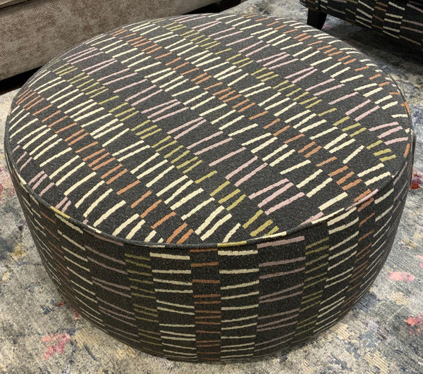 Fusion Chandler Retro Cocktail Ottoman - Multi-functional, Padded, Kid-friendly & Stylish Seating Solution Multi Ws ,99% Polypropylene,1% Polyester 140 Avently Retro Cocktail Ottoman