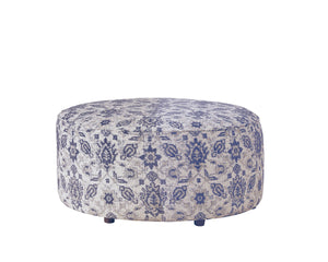 Fusion Wowza Navy Limbu Indigo Cocktail Ottoman - Padded, Multi-functional, Kid-friendly & Stylish Design Multi S ,74% Polyester,17% Polypropylene,6% Rayon,3% Linen 140 Limbu Indigo Cocktail Ottoman