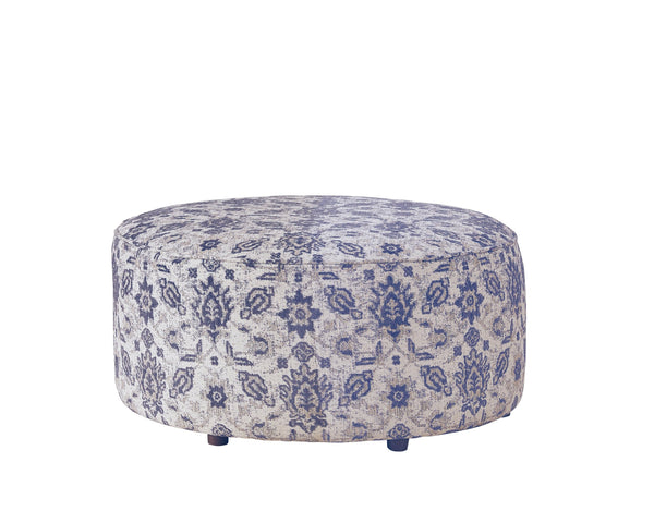 Fusion Wowza Navy Limbu Indigo Cocktail Ottoman - Padded, Multi-functional, Kid-friendly & Stylish Design Multi S ,74% Polyester,17% Polypropylene,6% Rayon,3% Linen 140 Limbu Indigo Cocktail Ottoman