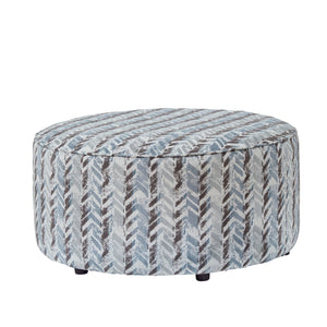 Fusion Wowza Limbu Indigo Round Cocktail Ottoman - Multi-functional, Kid-friendly, Stylish Seating & Serving Multi S ,74% Polyester,17% Polypropylene,6% Rayon,3% Linen 140 Mercedes Shore Cocktail Ottoman