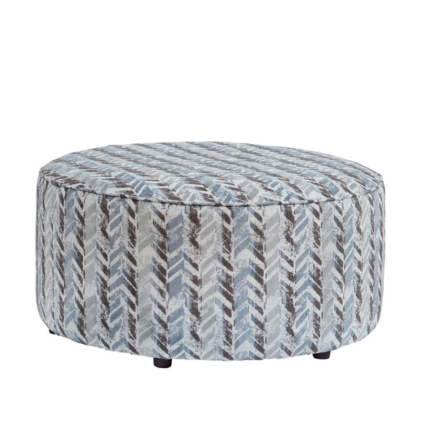 Fusion Wowza Limbu Indigo Round Cocktail Ottoman - Multi-functional, Kid-friendly, Stylish Seating & Serving Multi S ,74% Polyester,17% Polypropylene,6% Rayon,3% Linen 140 Mercedes Shore Cocktail Ottoman