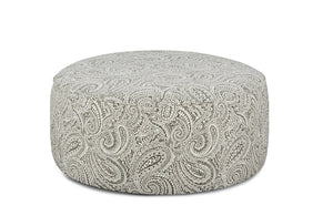 Fusion Homecoming Round Regency Iron Cocktail Ottoman - Multi-functional, Kid-friendly, Stylish Seating Solution Multi Ws,100% Polypropylene 140 Regency Iron Cocktail Ottoman