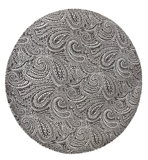 Fusion Homecoming Round Regency Iron Cocktail Ottoman - Multi-functional, Kid-friendly, Stylish Seating Solution Multi Ws,100% Polypropylene 140 Regency Iron Cocktail Ottoman