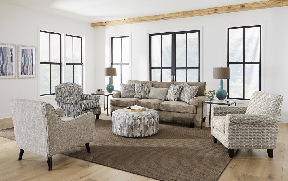 Fusion Outlier Mushroom Fonzo Marble Accent Chair - Unique Design With Fun Pattern And Durable Fabric Multi W ,100% Polyester 240 Fonzo Marble Accent Chair