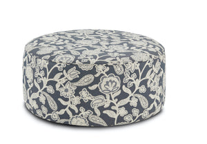 Fusion Awesome Oatmeal Sophie Indigo Cocktail Ottoman – Stylish, Kid-friendly, Stain-resistant & Versatile Indigo,White Ws,100% Polypropylene 140 Sophie Indigo Cocktail Ottoman