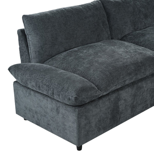 English Elm [not Sold Separately] Deep Gray Modular Sectional with Storage and Overstuffed Cushions N767P234446R