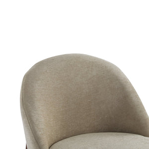 English Elm Christopher Knight Home® - Fabric Chenille Upholstered Iron Dining Chair with Ergonomic Curved Back, Plush Cushioning, Durable Frame Light Camel,Walnut 27.25 L x 24 W x 22.5 H N776P272026M