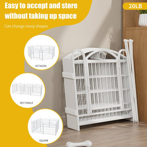 English Elm Dog Playpen 8 Panel Heavy Duty Iron Pet Enclosure Foldable Indoor Outdoor Exercise Pen W368P233997