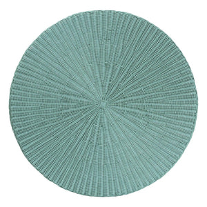 Baxton Studio bali Bali Handcrafted Scalloped Rattan Coffee Table in Seafoam Green - Bohemian Chic for Modern Living Palm-Green Rattan-Coffee Table