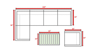 English Elm 5-Person Wicker Patio Set with Cushions Fully Assembled — 7-Piece Weatherproof Aluminum Sofa Set, Plush 5" Cushions Brown B120S00110