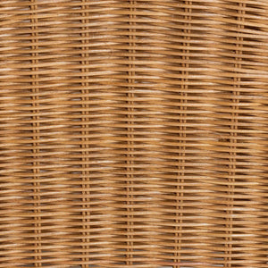 Baxton Studio bali Bohemian Scallop Rattan Console Table – Handcrafted Half-Moon Design for Stylish Entryway Decor Palm Short-Natural Rattan-Console Table