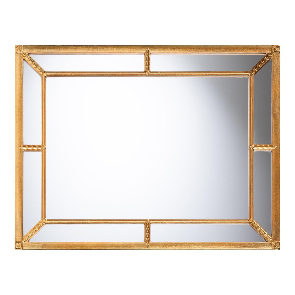 Baxton Studio Baxton Studio Iskra Antique Goldleaf Rectangular Mirror - Elegant Wall Accent for Any Room Decor RXW-10953-Wall Mirror