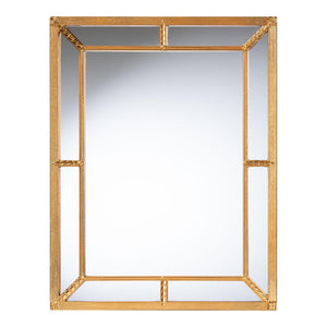 Baxton Studio Baxton Studio Iskra Antique Goldleaf Rectangular Mirror - Elegant Wall Accent for Any Room Decor RXW-10953-Wall Mirror