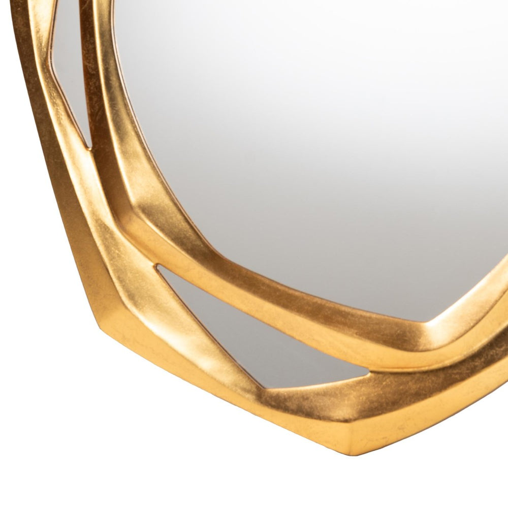 Baxton Studio Baxton Studio Halen Vintage Goldleaf Accent Mirror - Elegant Oval Design for Home Decor Style RXW-10954-Wall Mirror