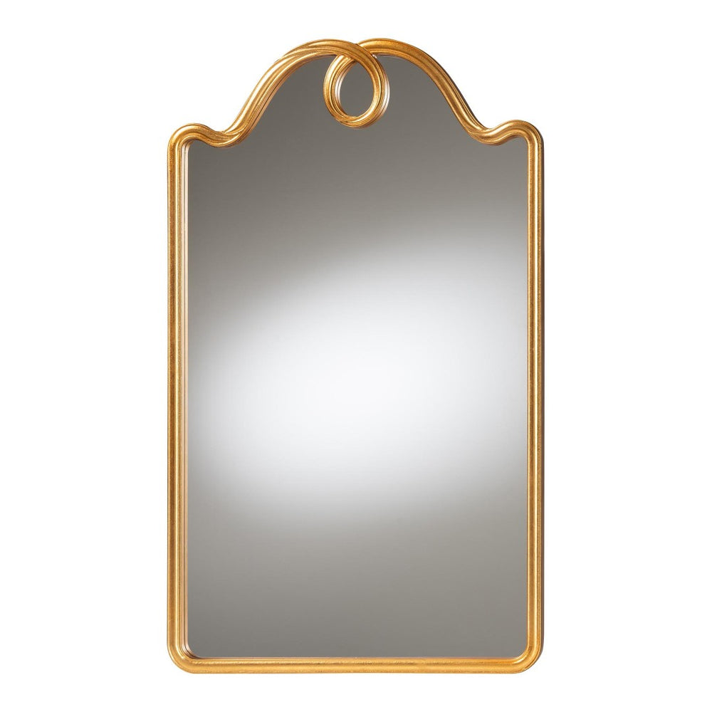 Baxton Studio Baxton Studio Eara Gold Wall Mirror - Vintage-Inspired Rectangular Accent for Any Room Decor RXW-10956-Gold Trim-Wall Mirror