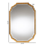 Baxton Studio Pacino Antique Goldleaf Accent Wall Mirror Antique Goldleaf Mdf,Mirrored Glass Rxw-10957-wall Mirror