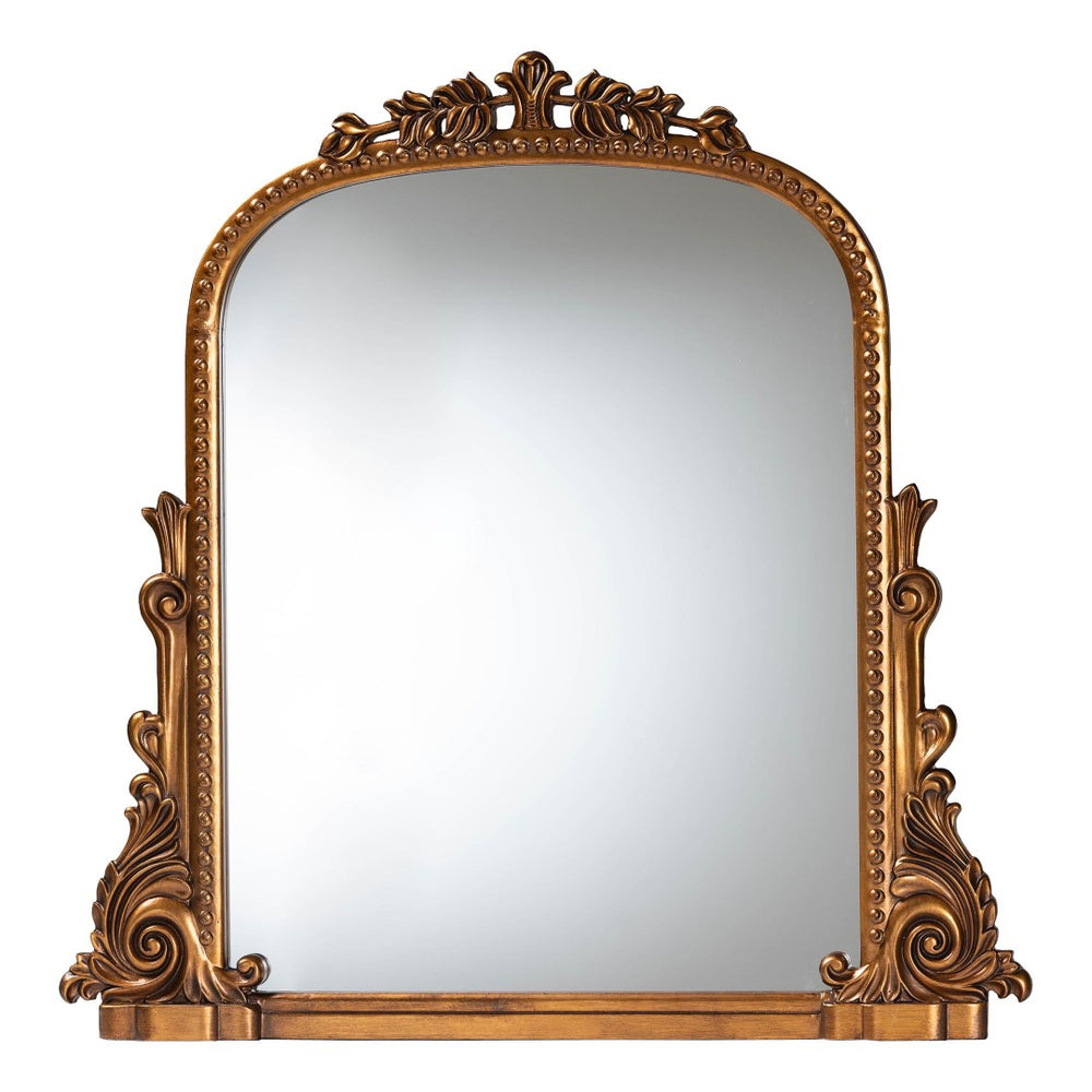 Baxton Studio Baxton Whitby Antique Goldleaf Accent Mirror - Vintage Elegance for Entryways & Living Spaces RXW-10960-Wall Mirror