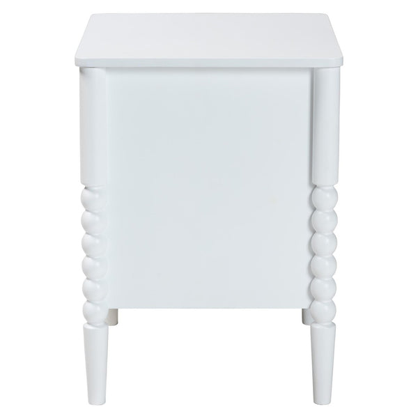 Baxton Studio Baxton Studio Lucera Timeless Mid-Century Nightstand with 2 Drawers for Elegant Bedroom Storage White MG9011-White-2DW-NS