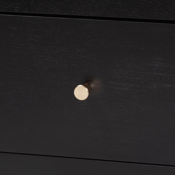 Baxton Studio Baxton Studio Lucera Timeless Mid-Century Nightstand with 2 Drawers for Elegant Bedroom Storage Black MG9011-Black-2DW-NS