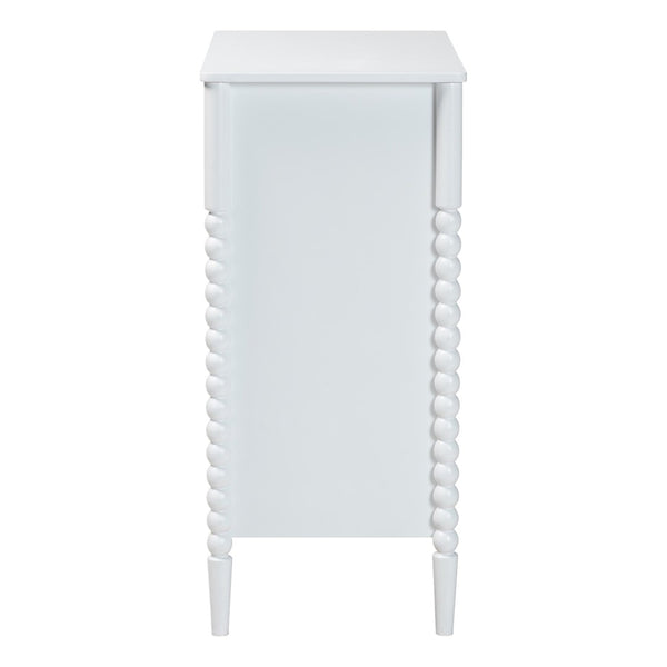 Baxton Studio Baxton Studio Lucera Mid-Century 4-Drawer Chest with Elegant Bobbin Legs for Stylish Storage Solutions White MG9011-White-4DW-Chest