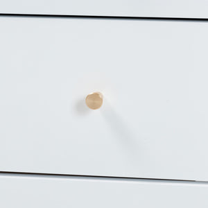 Baxton Studio Baxton Studio Lucera Mid-Century 4-Drawer Chest with Elegant Bobbin Legs for Stylish Storage Solutions White MG9011-White-4DW-Chest