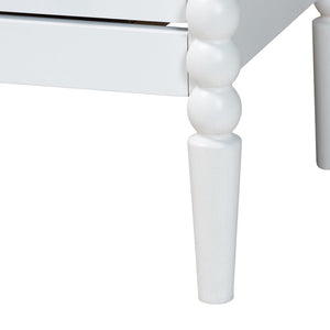 Baxton Studio Baxton Studio Lucera Mid-Century 4-Drawer Chest with Elegant Bobbin Legs for Stylish Storage Solutions White MG9011-White-4DW-Chest