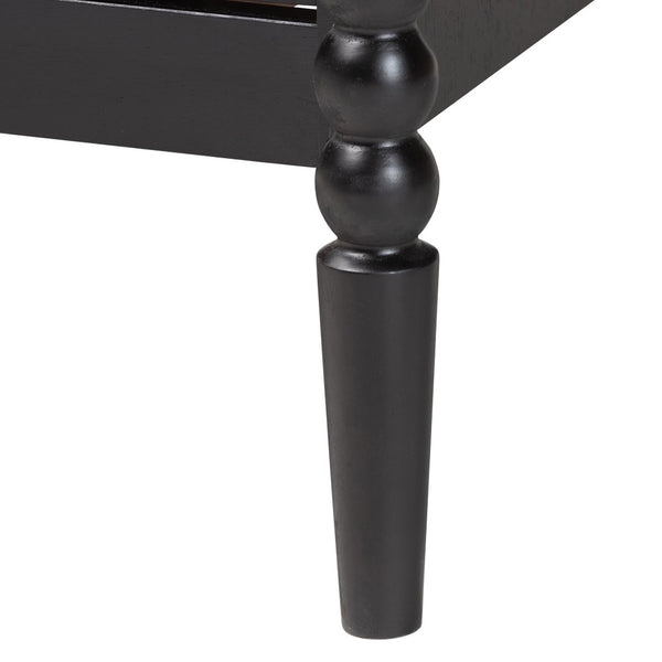 Baxton Studio Baxton Studio Lucera Mid-Century 4-Drawer Chest with Elegant Bobbin Legs for Stylish Storage Solutions Black MG9011-Black-4DW-Chest