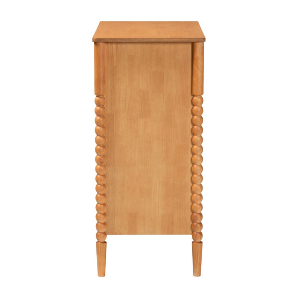Baxton Studio Baxton Studio Lucera Mid-Century 4-Drawer Chest in Oak Brown - Stylish Storage with Vintage Charm MG9011-NT Oak-4DW-Chest