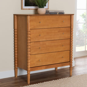 Baxton Studio Baxton Studio Lucera Mid-Century 4-Drawer Chest in Oak Brown - Stylish Storage with Vintage Charm MG9011-NT Oak-4DW-Chest