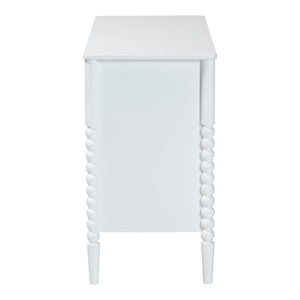 Baxton Studio Baxton Studio Lucera Mid-Century 6-Drawer Dresser with Elegant Bobbin Detailing for Stylish Storage White MG9011-White-6DW-Dresser
