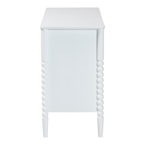 Baxton Studio Baxton Studio Lucera Mid-Century 6-Drawer Dresser with Elegant Bobbin Detailing for Stylish Storage White MG9011-White-6DW-Dresser