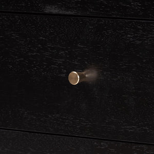 Baxton Studio Baxton Studio Lucera Mid-Century 6-Drawer Dresser with Elegant Bobbin Detailing for Stylish Storage Black MG9011-Black-6DW-Dresser